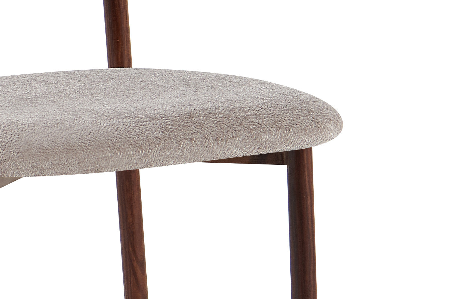 NIEUW - Stoel 'Coco' Walnoot - Stof Fabb Raven 30 Zand - RS
