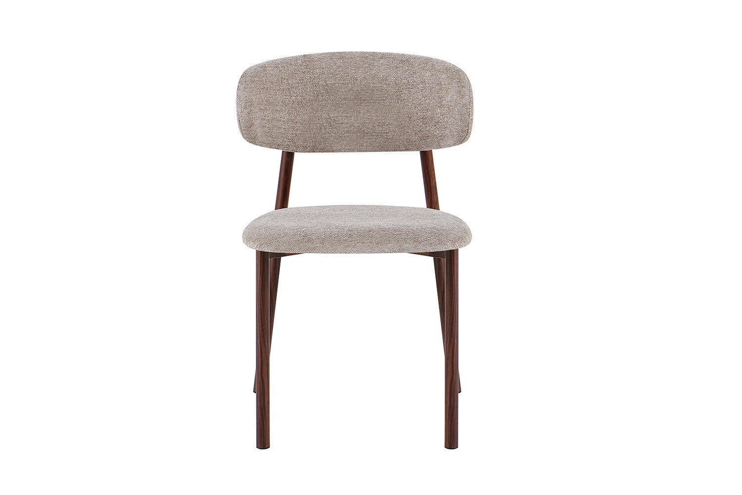 NIEUW - Stoel 'Coco' Walnoot - Stof Fabb Raven 30 Zand - RS
