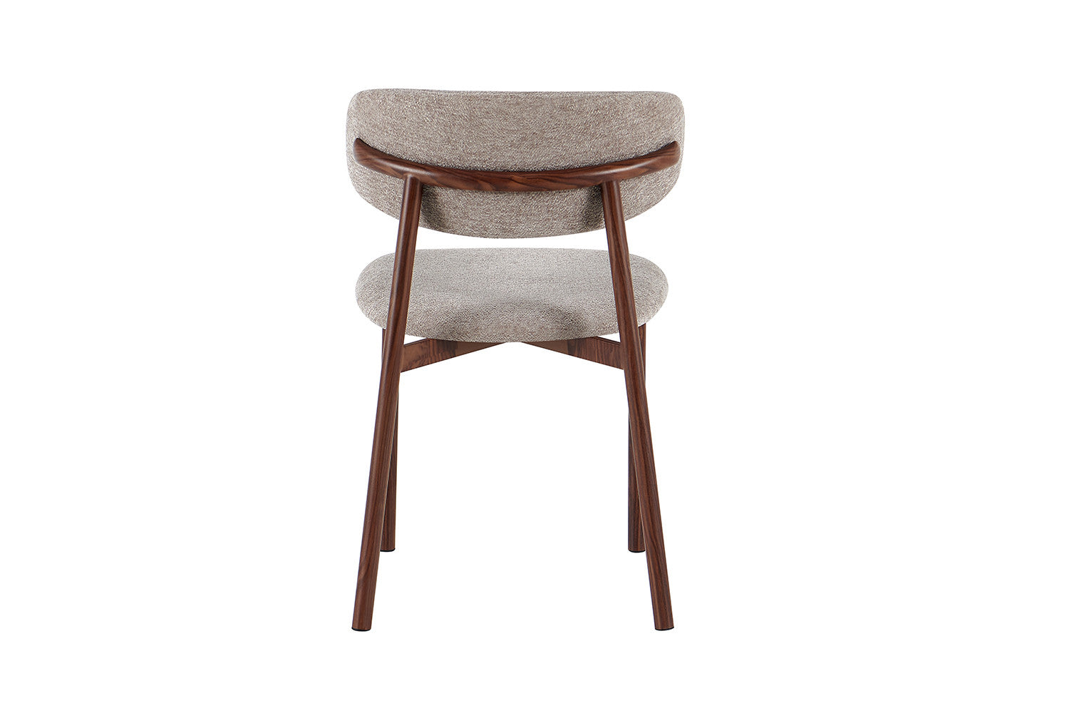 NIEUW - Stoel 'Coco' Walnoot - Stof Fabb Raven 30 Zand - RS