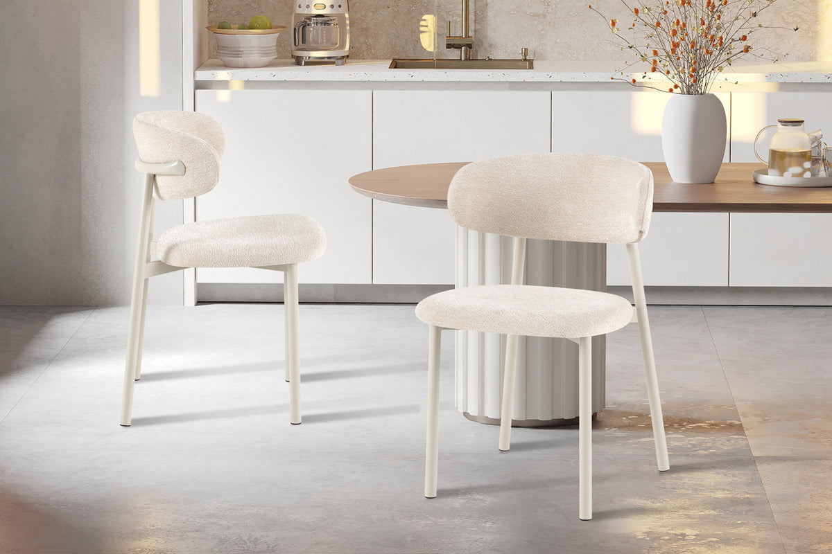Stoel 'Coco' Grijs - Stof Fabb Raven 24 Beige - RS