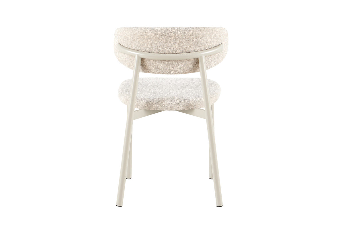 Stoel 'Coco' Grijs - Stof Fabb Raven 24 Beige - RS