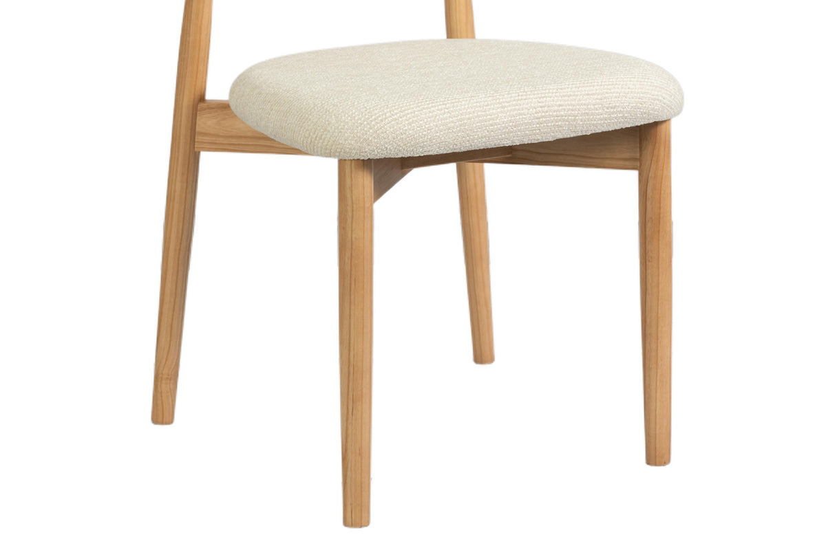 Stoel 'Clara' Essenhout Naturel Ote Milan 103 Beige - RS