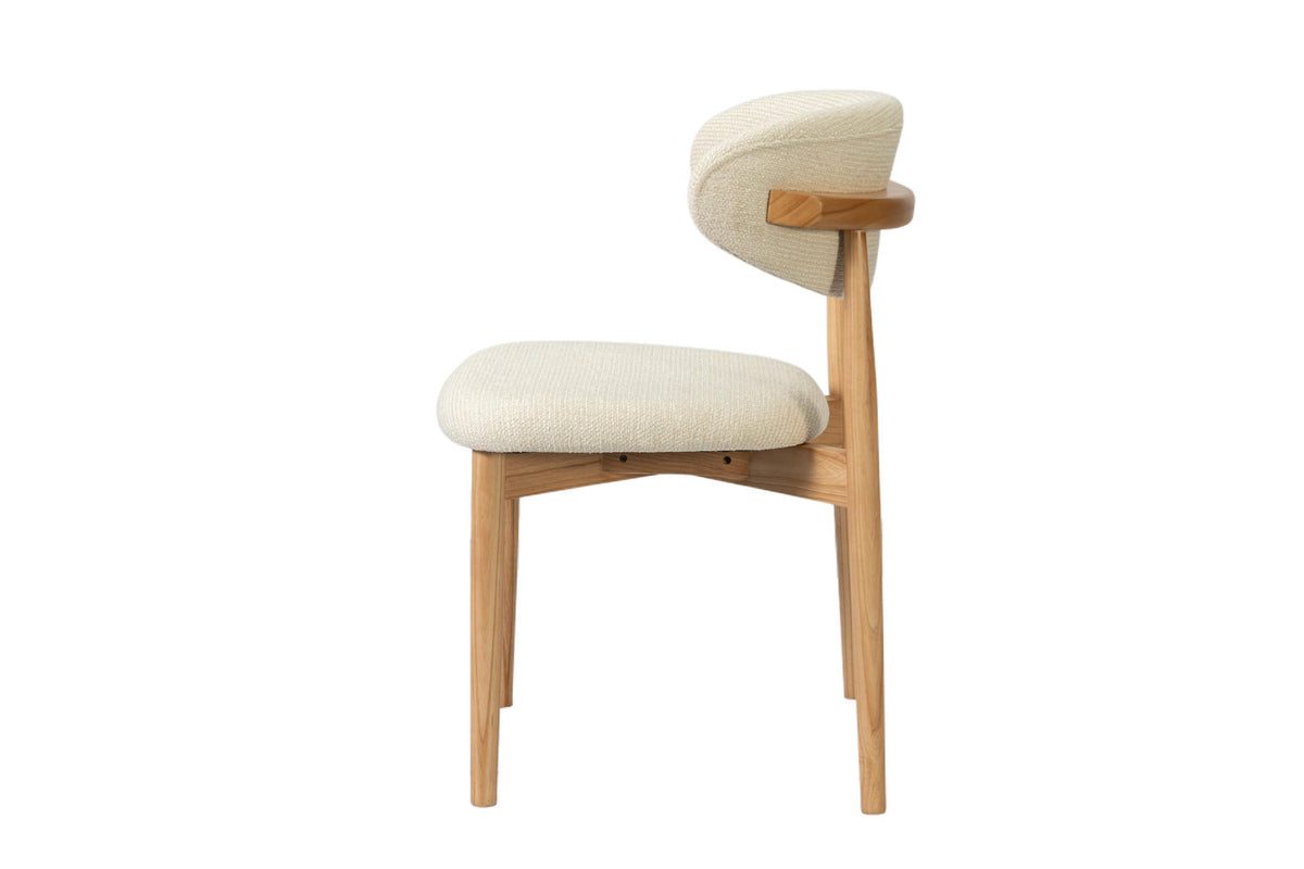 Stoel 'Clara' Essenhout Naturel Ote Milan 103 Beige - RS