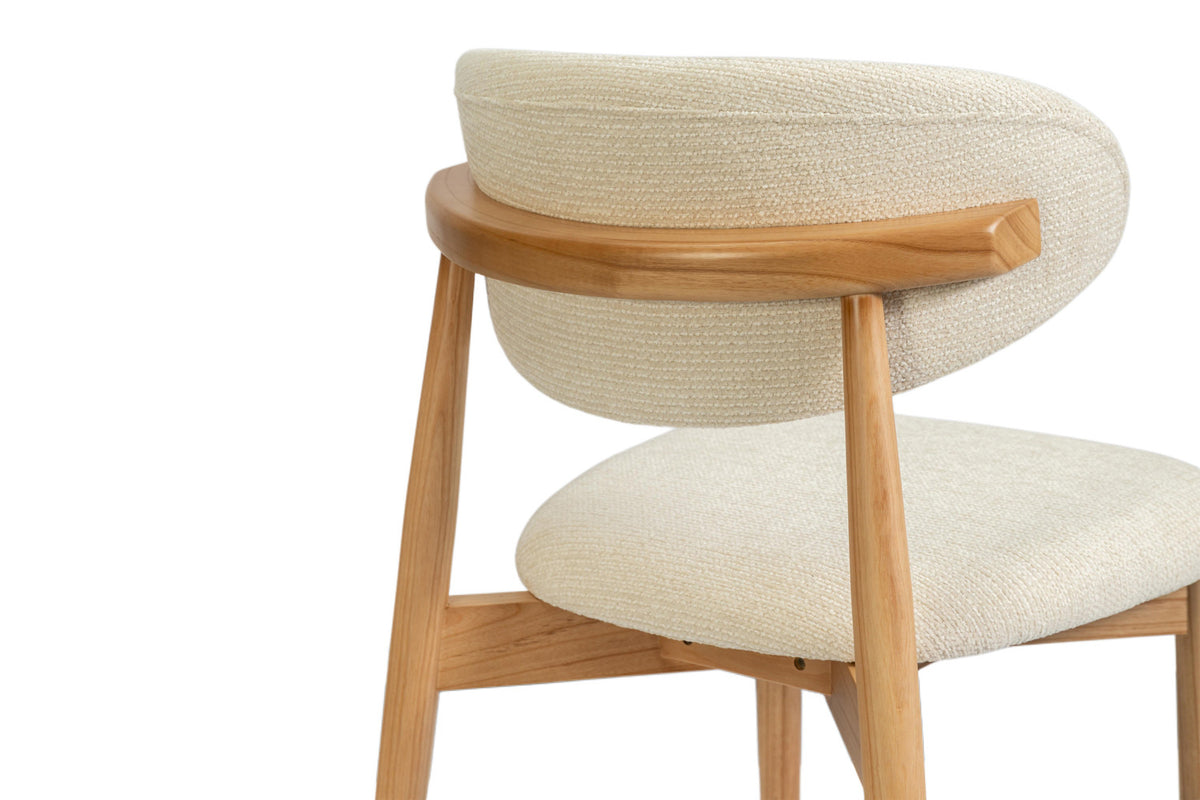 Stoel 'Clara' Essenhout Naturel Ote Milan 103 Beige - RS