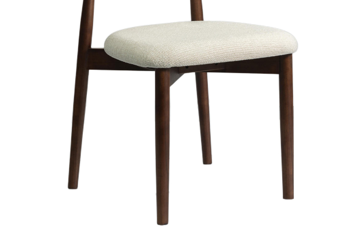 Stoel 'Clara' Essenhout Walnoot Ote Milan 103 Beige - RS