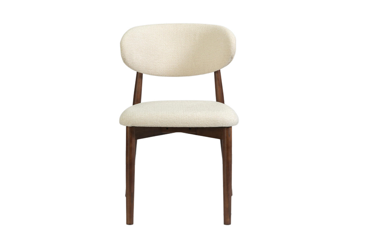 Stoel 'Clara' Essenhout Walnoot Ote Milan 103 Beige - RS