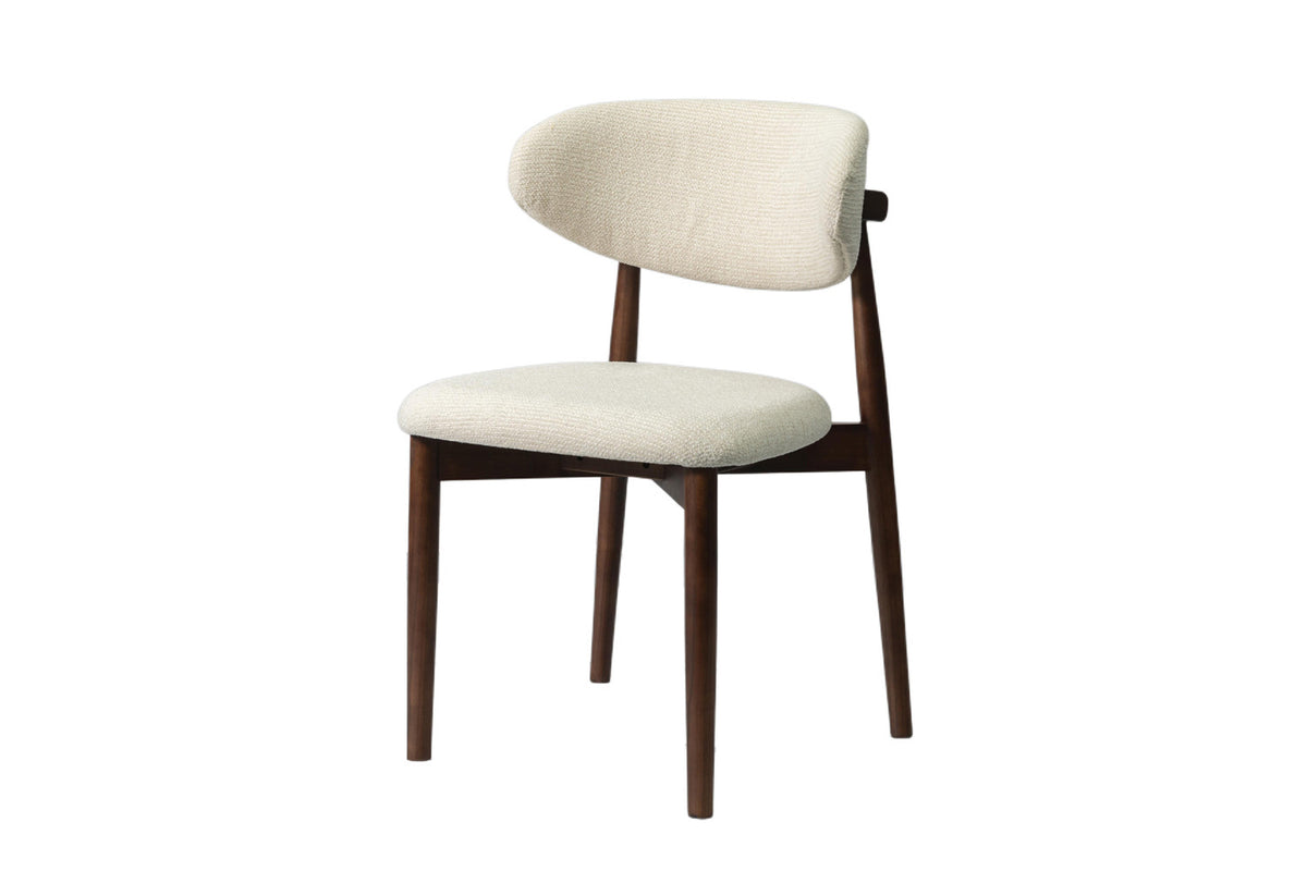 Stoel 'Clara' Essenhout Walnoot Ote Milan 103 Beige - RS