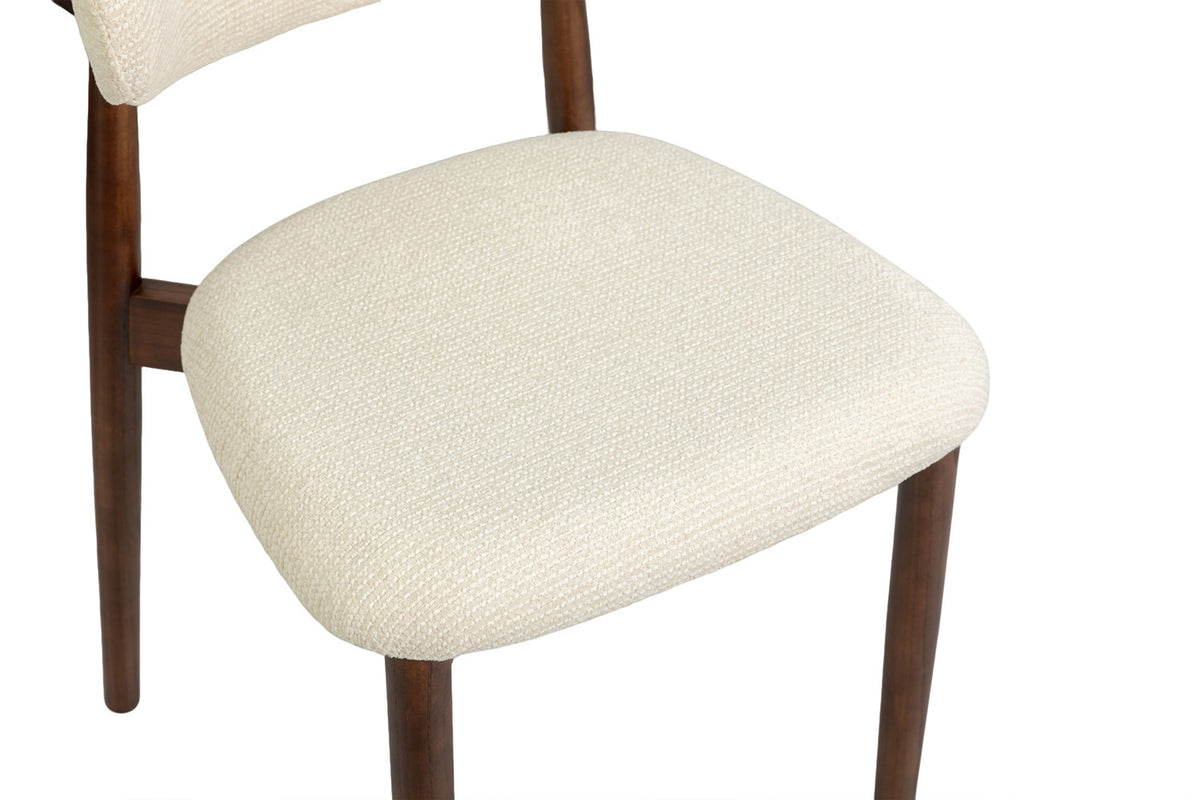 Stoel 'Clara' Essenhout Walnoot Ote Milan 103 Beige - RS