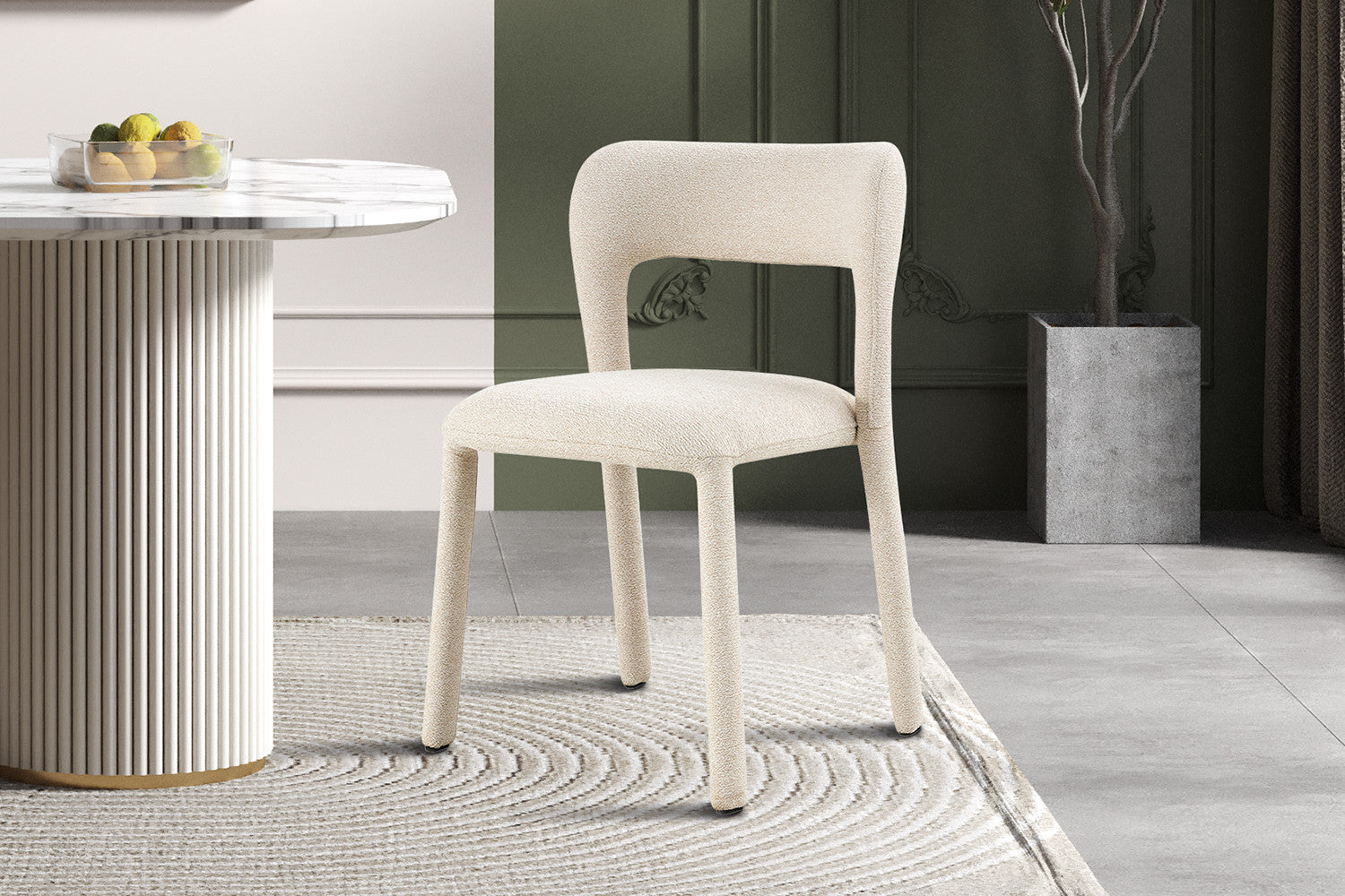 NIEUW - Stoel 'Elvas' Stapelbaar Stof Ote Sahara 112 Beige - RS