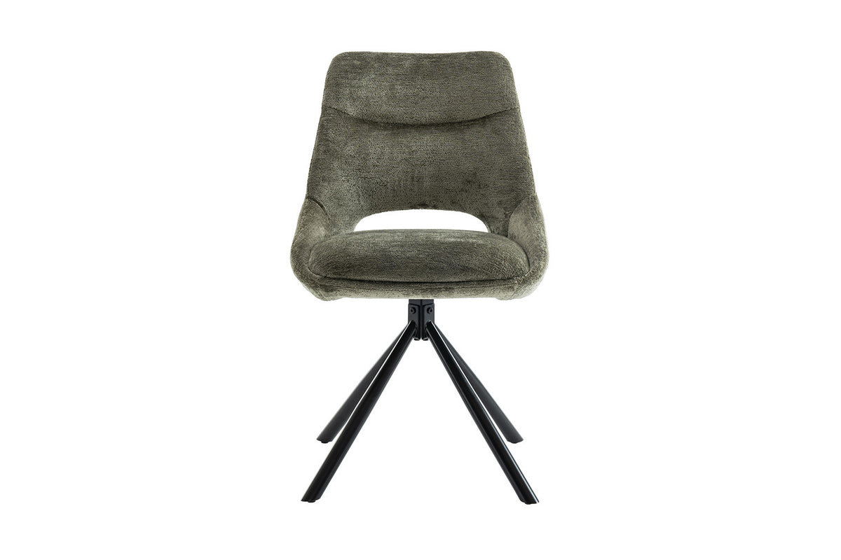 Chaise « Dante » Tissu Vert  RS