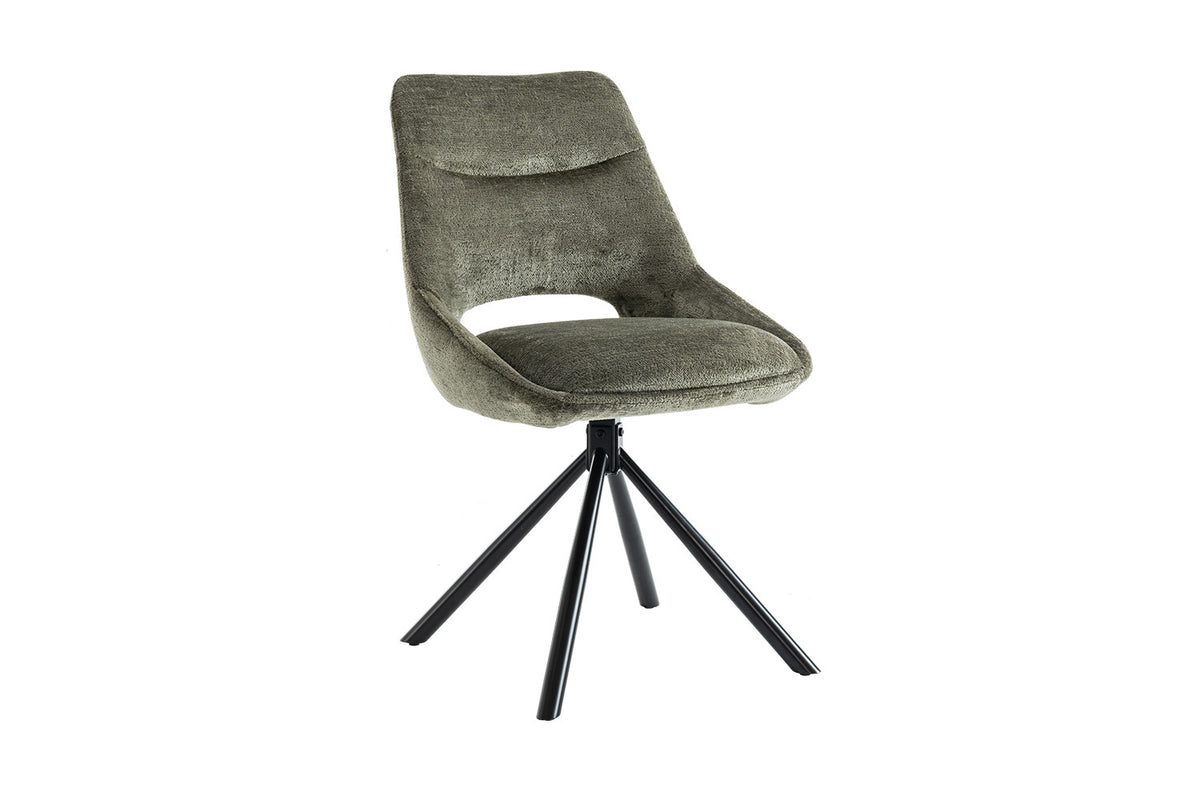 Chaise « Dante » Tissu Vert  RS