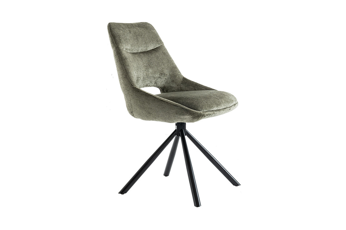 Chaise « Dante » Tissu Vert  RS