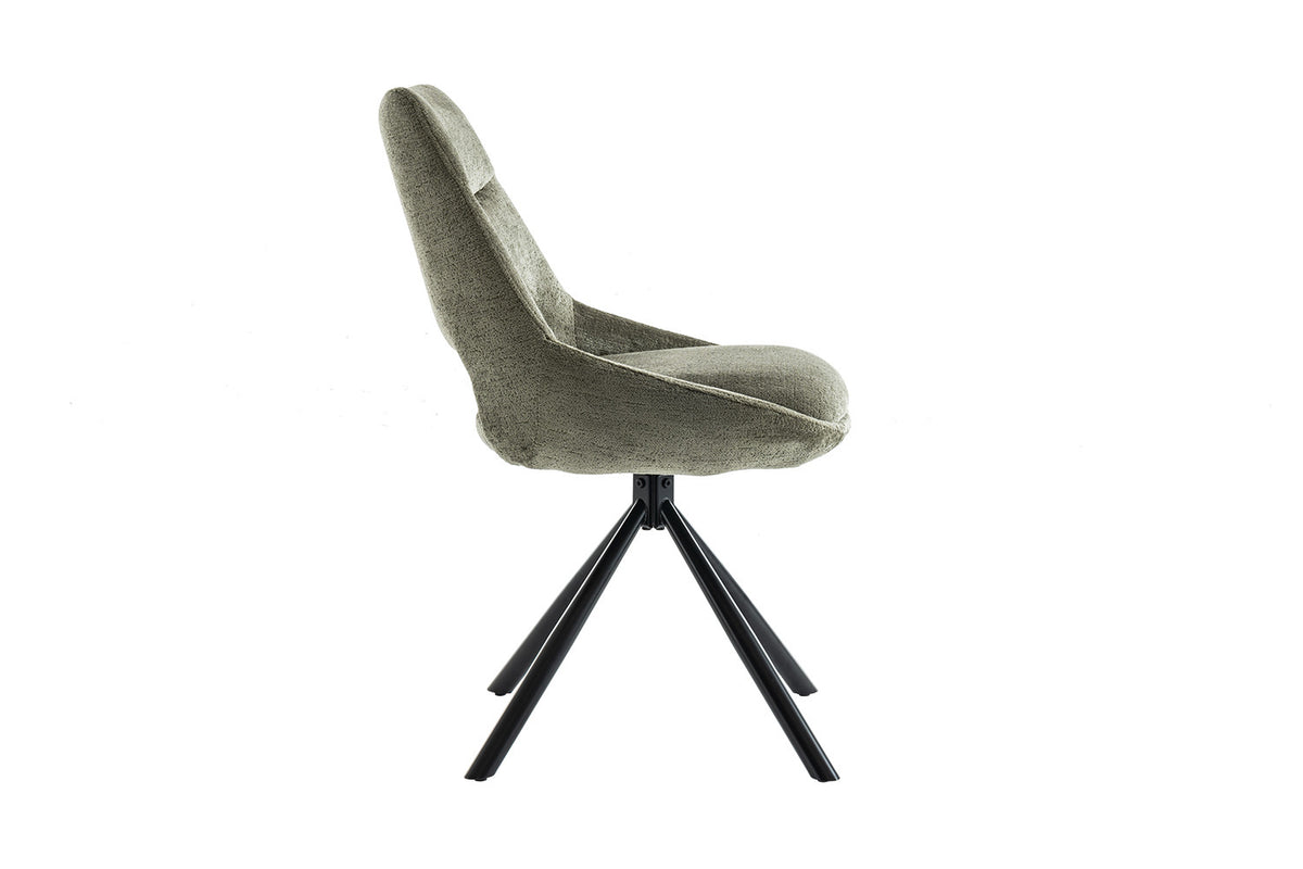 Chaise « Dante » Tissu Vert  RS