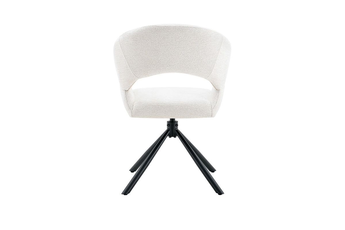 Stoel 'Amber' Draaibaar tot 0 Stof Miracle MTT1018-1 Wit - RS