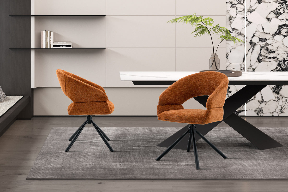 Stoel 'Amber' Draaibaar tot 0 Stof Miracle MTT1018-15 Oranje - RS