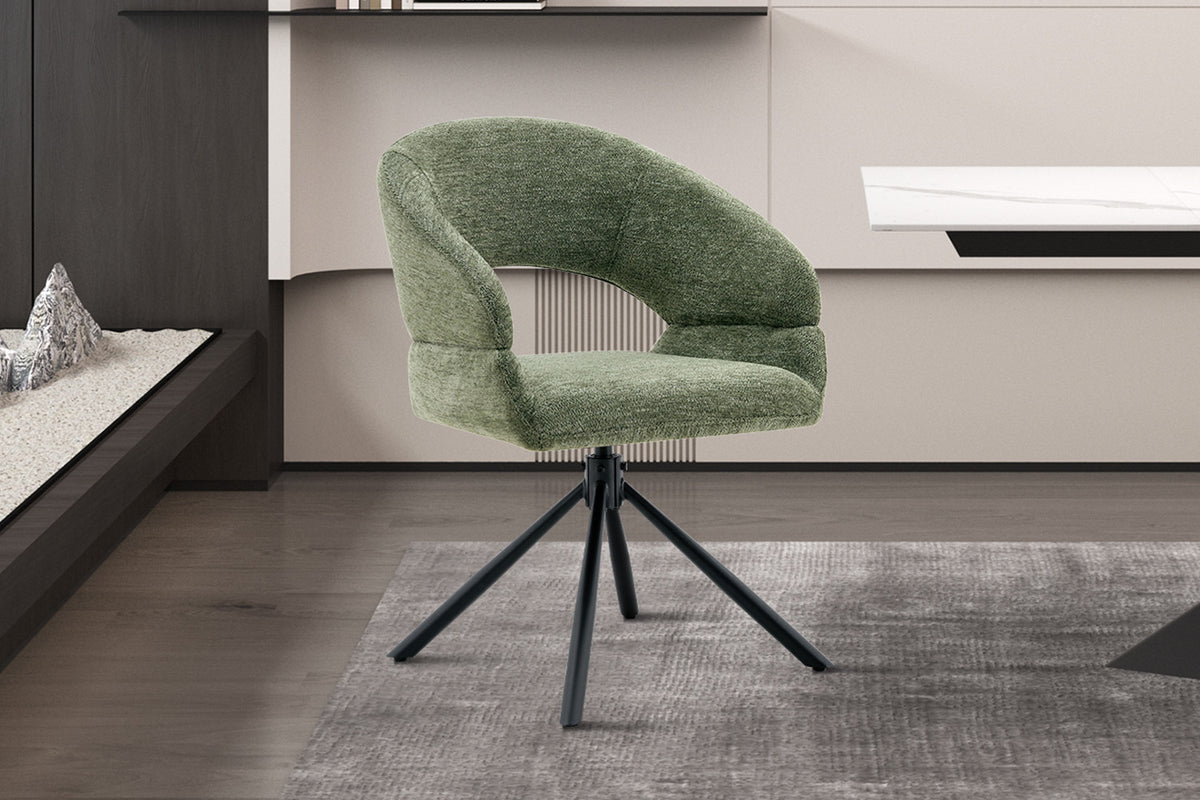 Stoel 'Amber' Draaibaar tot 0 Stof Miracle MTT1018-10 Groen - RS