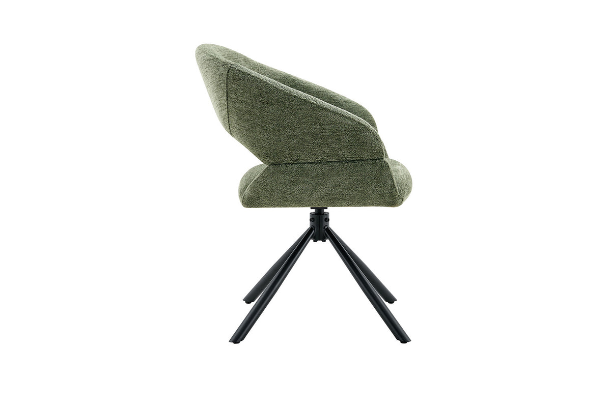Stoel 'Amber' Draaibaar tot 0 Stof Miracle MTT1018-10 Groen - RS
