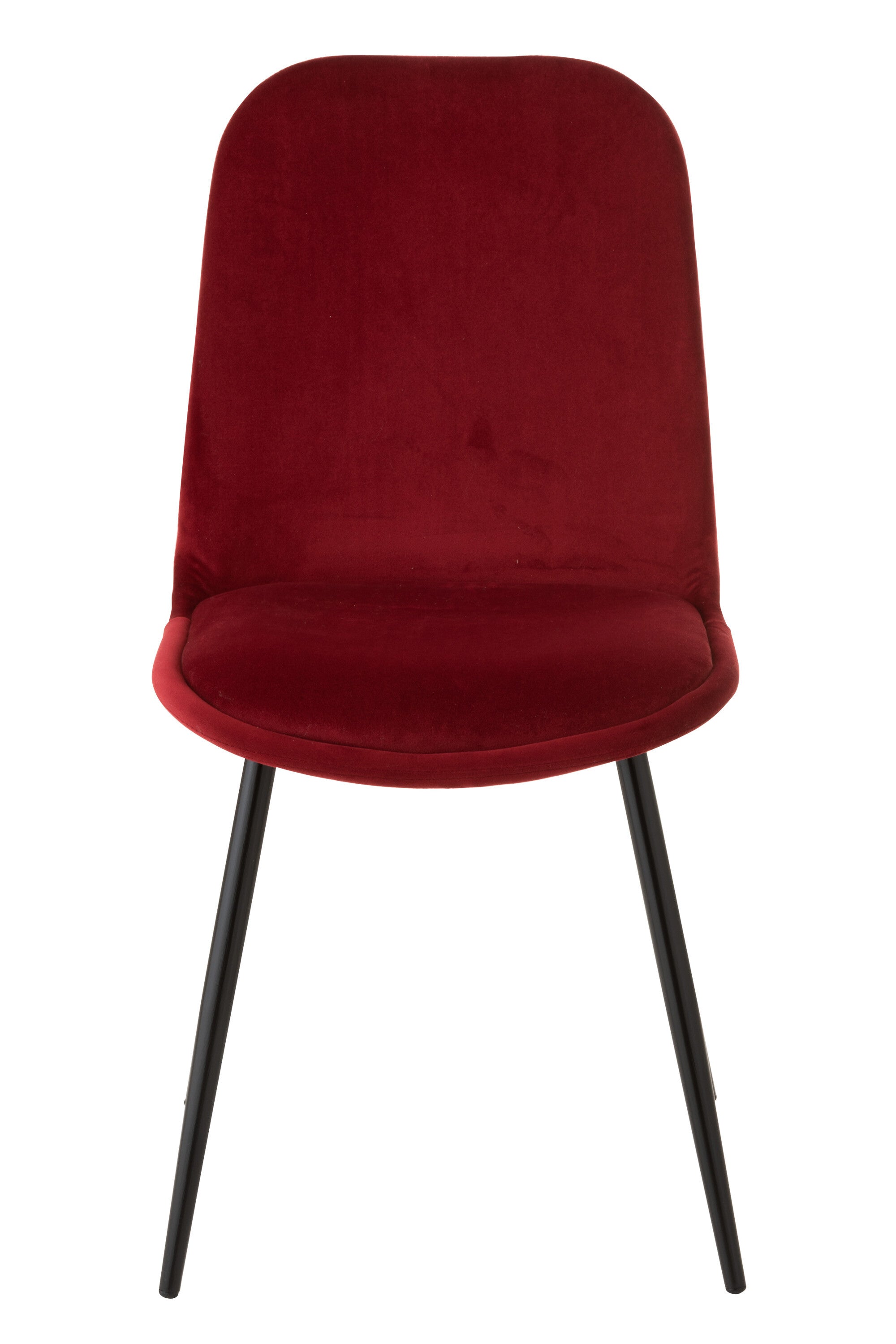Stoel Claire Metaal/Textiel Bordeauxrood - J-LINE
