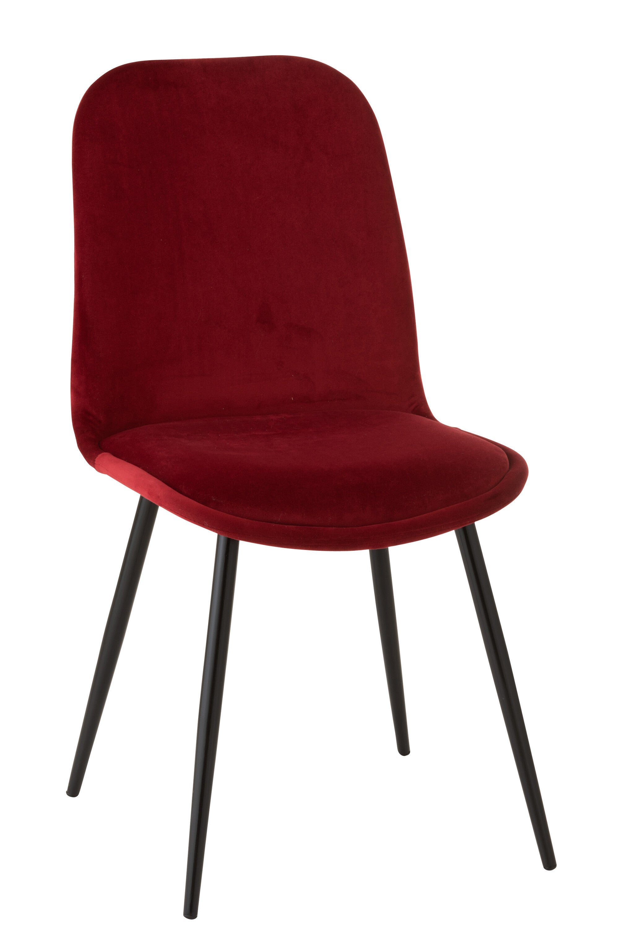 Stoel Claire Metaal/Textiel Bordeauxrood - J-LINE