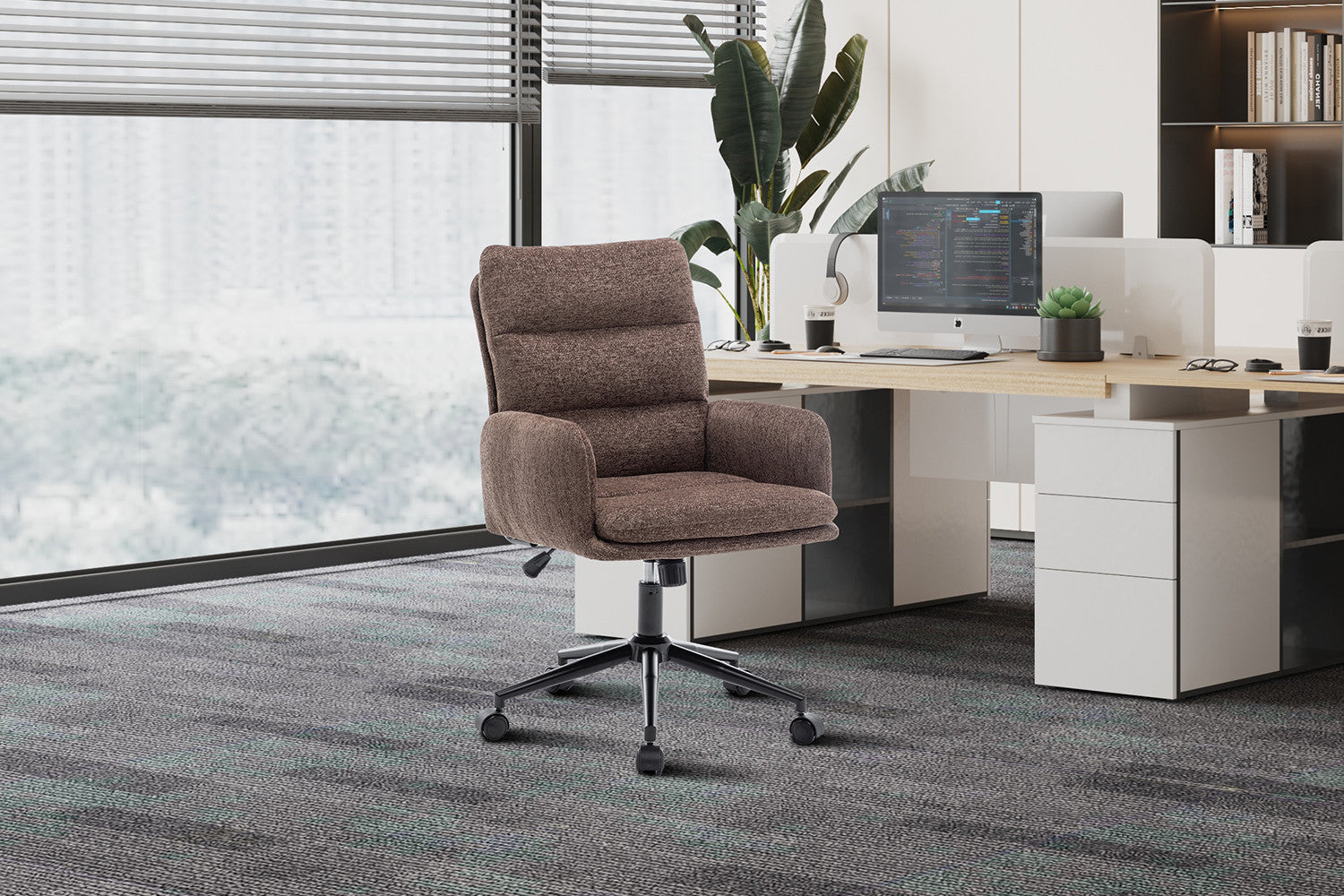 Kantoorstoel 'Aimé' bruin - RS