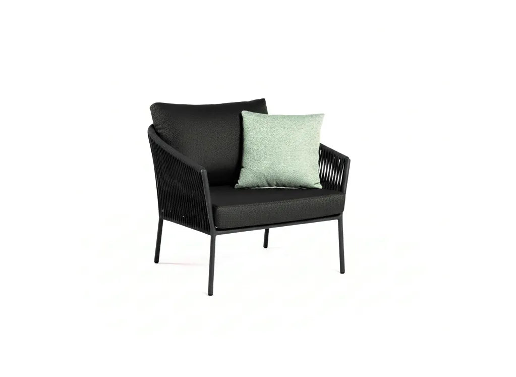 Outdoor lounge set Gabon charcoal - GESC