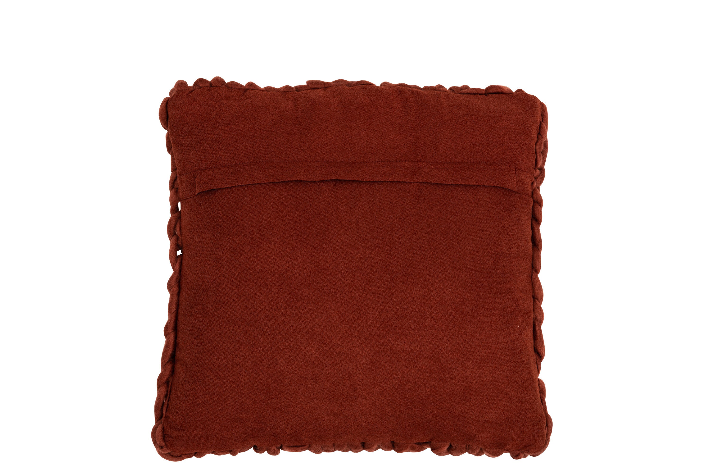 Kussen Gebreid Vierkant Acryl Rood - J-LINE