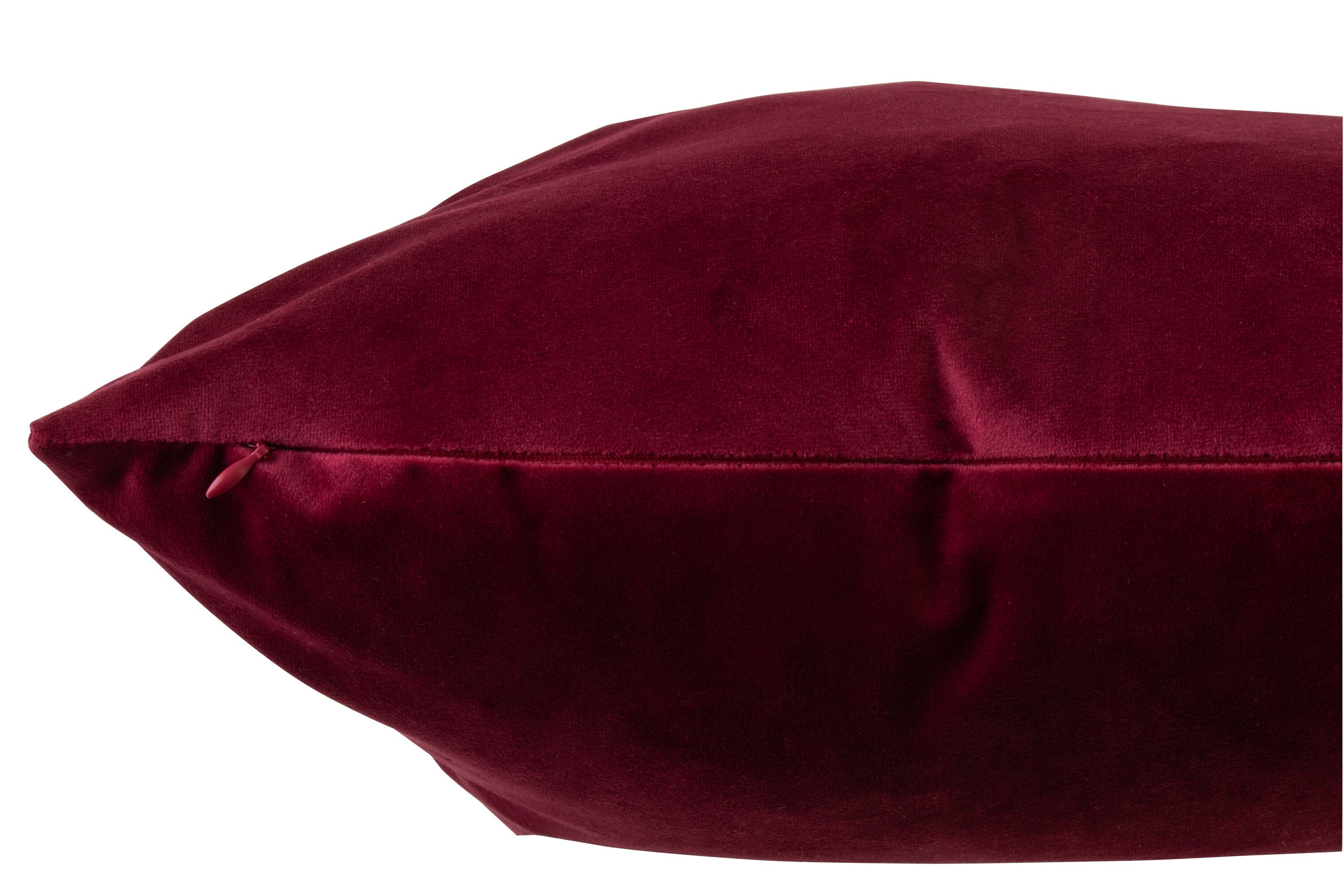 Kussen Fluweel Rood/Bordeauxrood - J-LINE