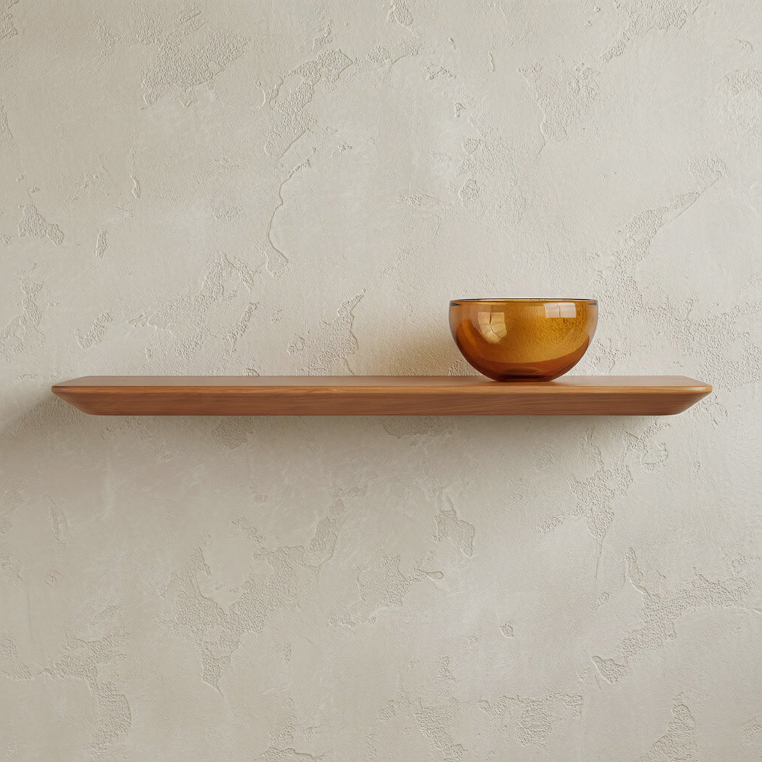 Craftsman teakhouten wandplank - 60 cm - RAW