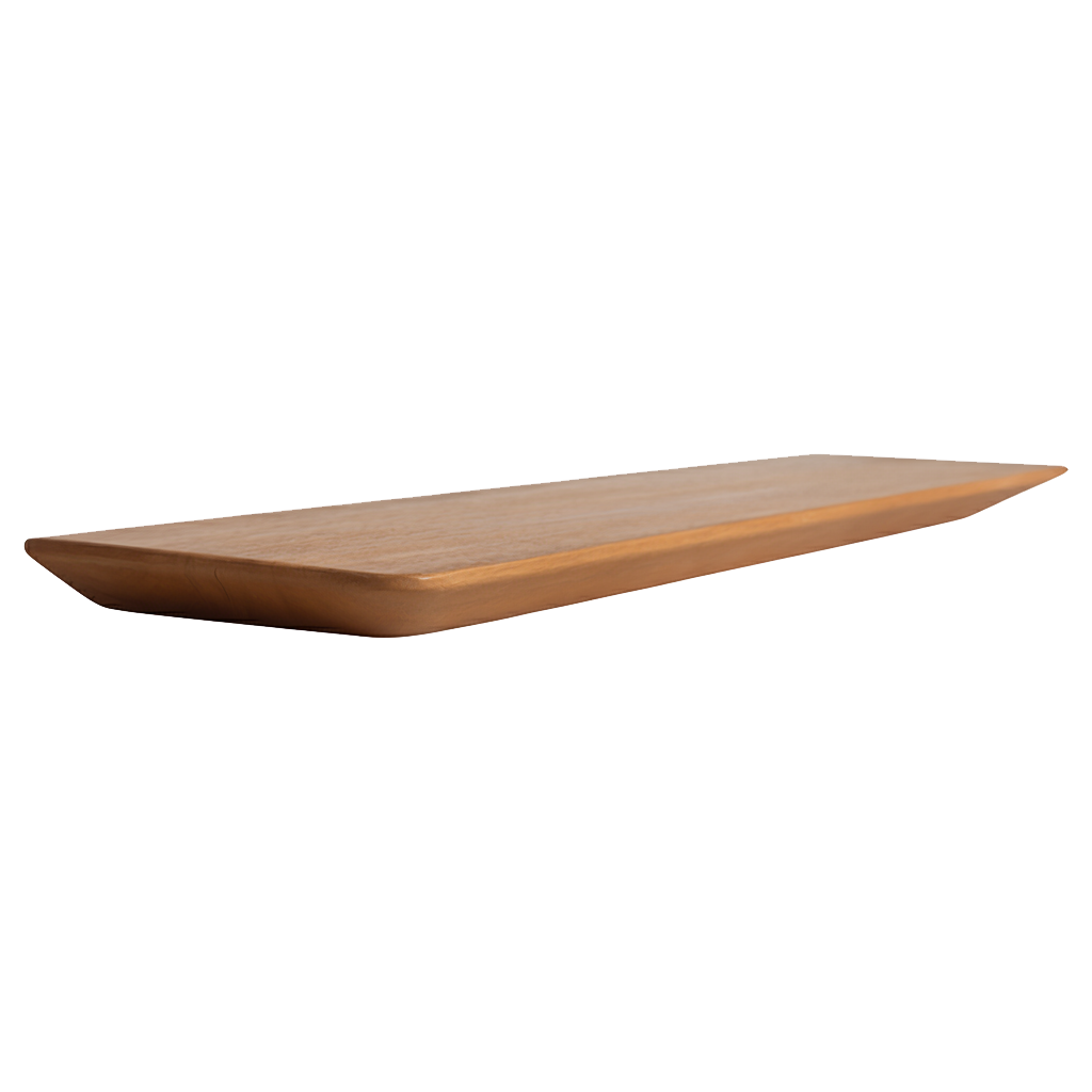 Craftsman teakhouten wandplank - 90 cm - RAW
