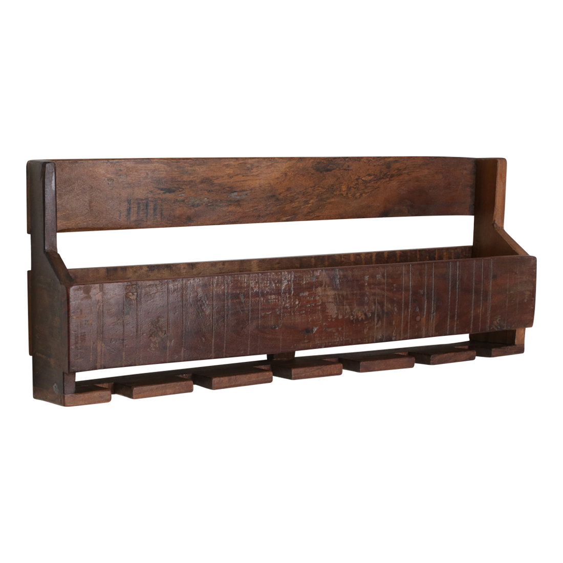 Factory hangend wijnrek - FSC-gerecycled hout - RAW