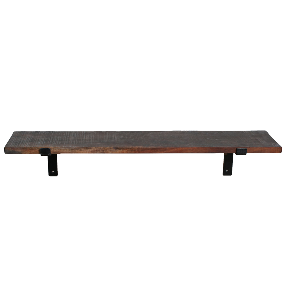 Factory wandplank bruin - FSC-gerecycled hout - 80 cm - RAW