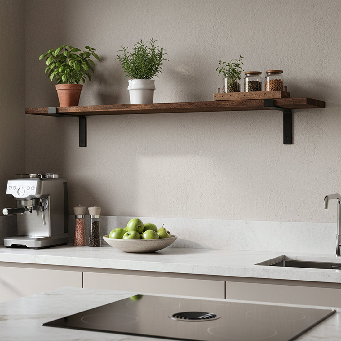 Factory wandplank - FSC-gerecycled hout - 120 cm - RAW