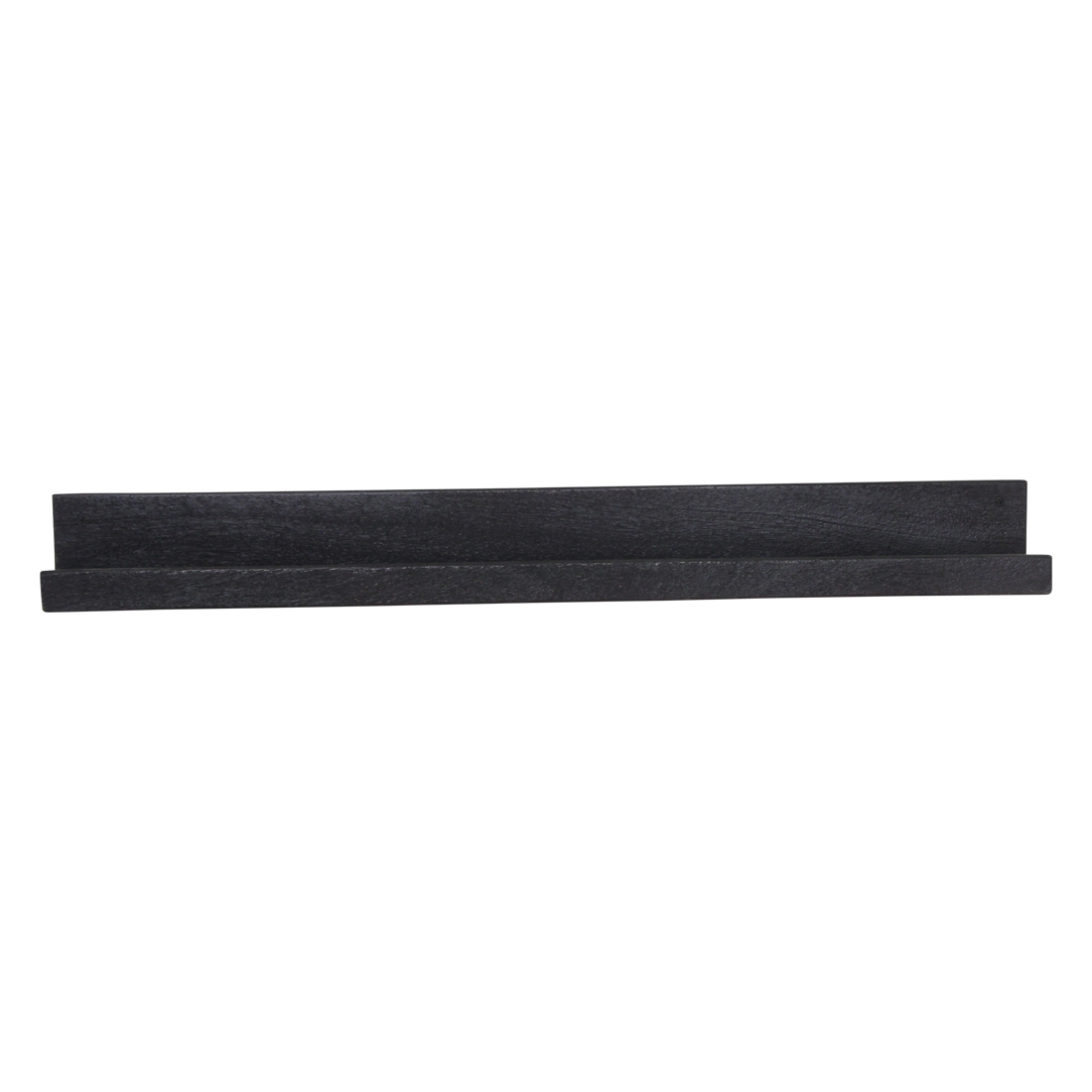 Factory wandplank zwart - FSC-gerecycled hout - 75x8x8 cm - RAW