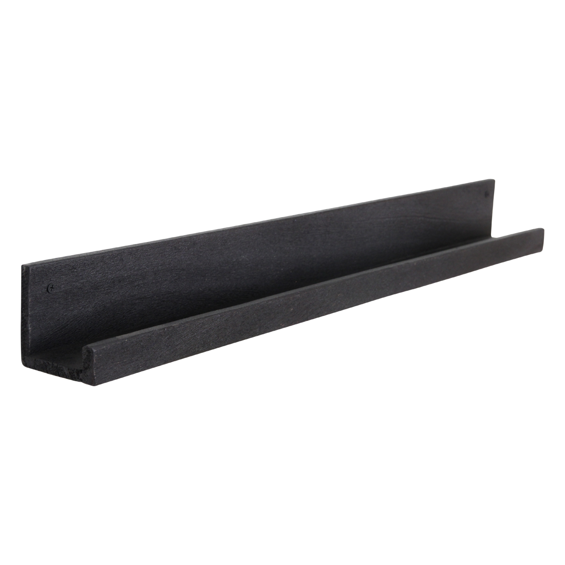Factory wandplank zwart - FSC-gerecycled hout - 75x8x8 cm - RAW
