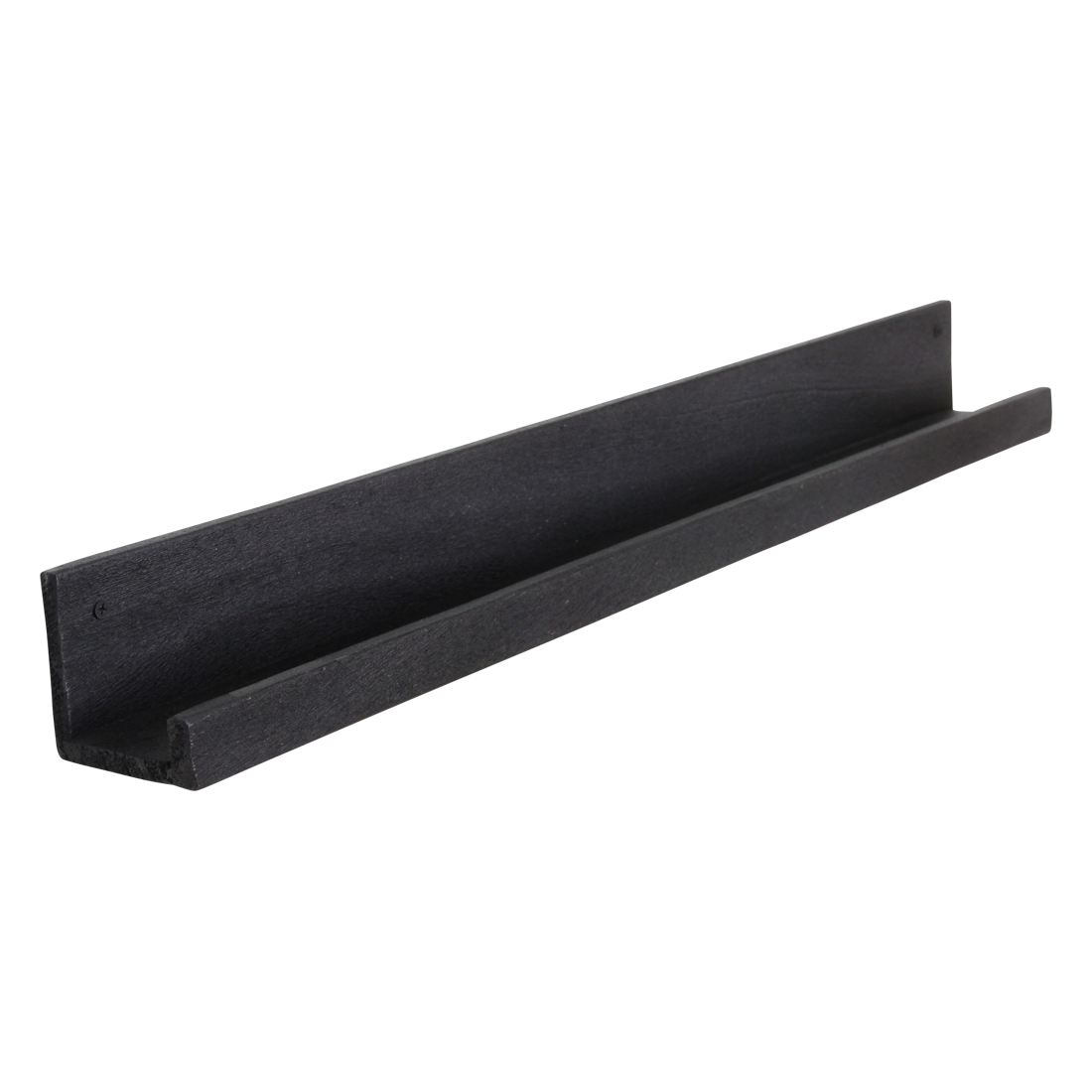 Factory wandplank zwart - FSC-gerecycled hout - 75x8x8 cm - RAW