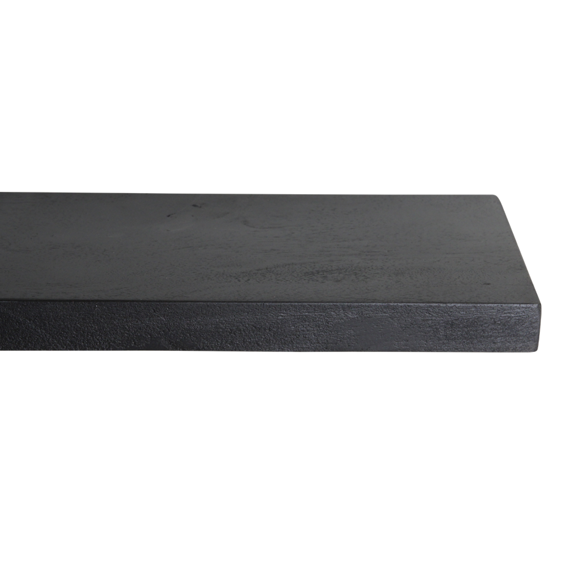 Zwarte zwevende wandplank - FSC-gecertificeerd gerecycled hout - 80 x 18 x 3,8 cm - RAW