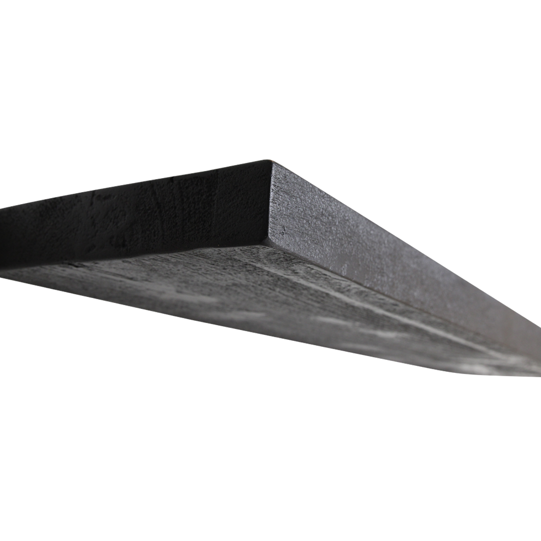 Zwarte zwevende wandplank - FSC-gecertificeerd gerecycled hout - 80 x 18 x 3,8 cm - RAW
