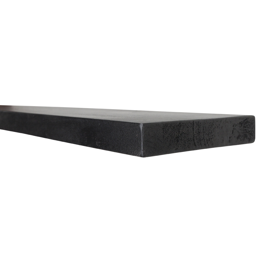 Zwarte zwevende wandplank - FSC-gecertificeerd gerecycled hout - 80 x 18 x 3,8 cm - RAW
