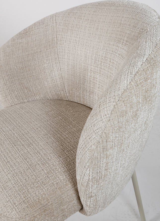 eetkamerstoel Adele  - beige poten - Cremona - Taupe 04 (prijs = set van 2)