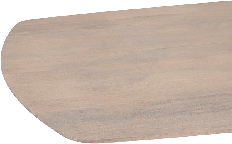 Deense ovale eetkamertafel 160, mango asblond - NW