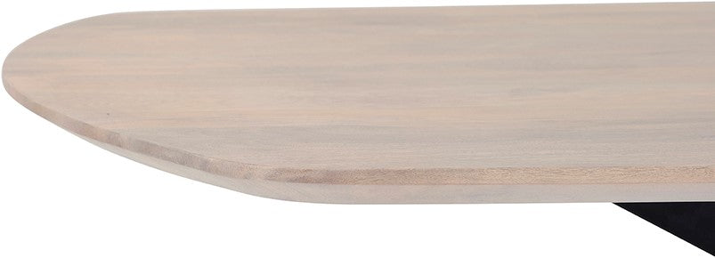 Table de salle à manger ovale danoise 230, blond cendré mangue - NW