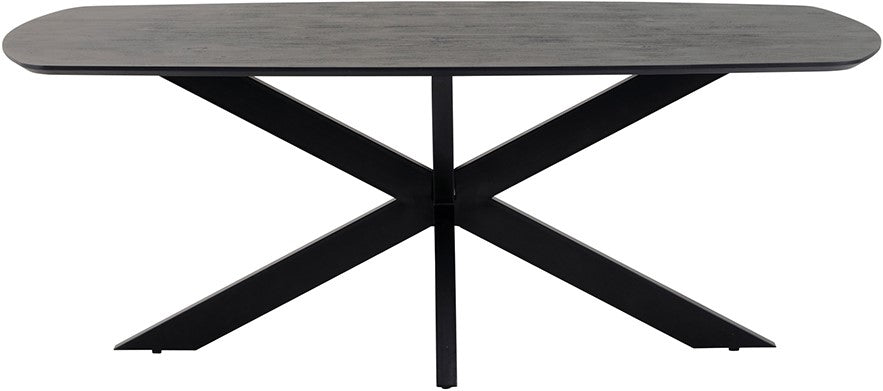 Deense ovale eetkamertafel 230, Acacia Zwart - NW