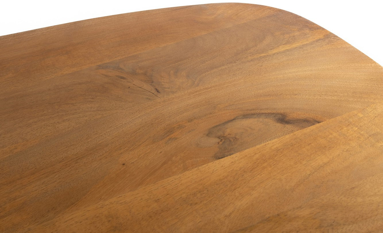 Deense ovale eetkamertafel 230, mango glad naturel - NW