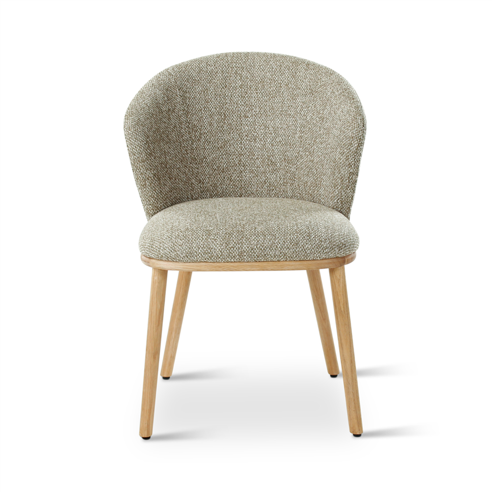 Armstoel Romy green of cream, eik naturel - VDC