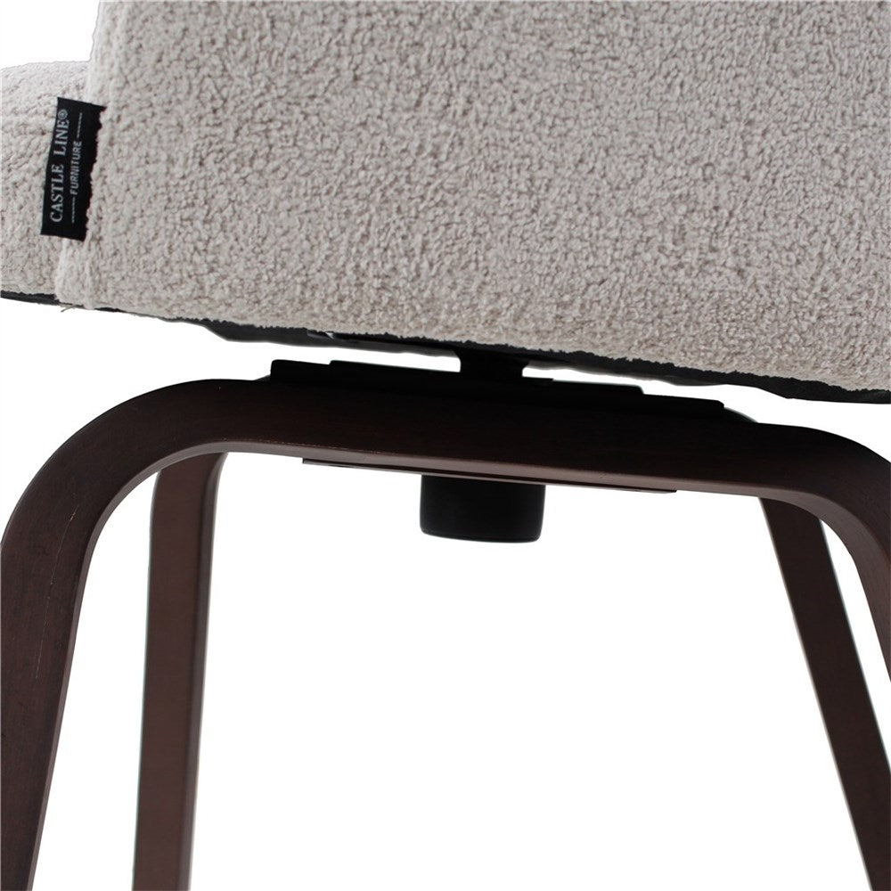 Fauteuil de table Moris, pieds en bois de frêne noir - VDC