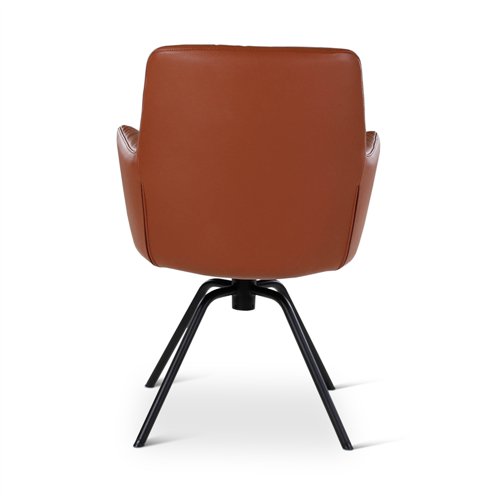 Fauteuil Boston pivotant cuir cognac ou noir - VDC