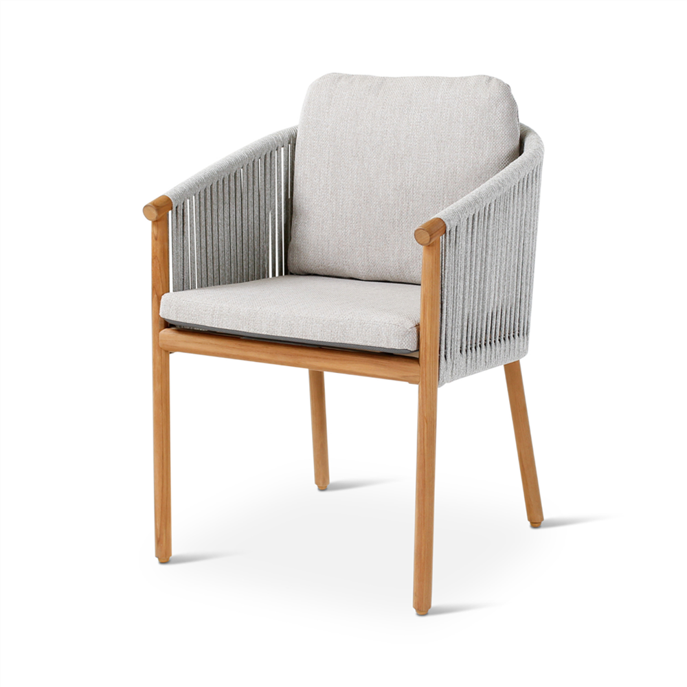 Armstoel outdoor ROMEO teak naturel incl kussens cloud - VDC