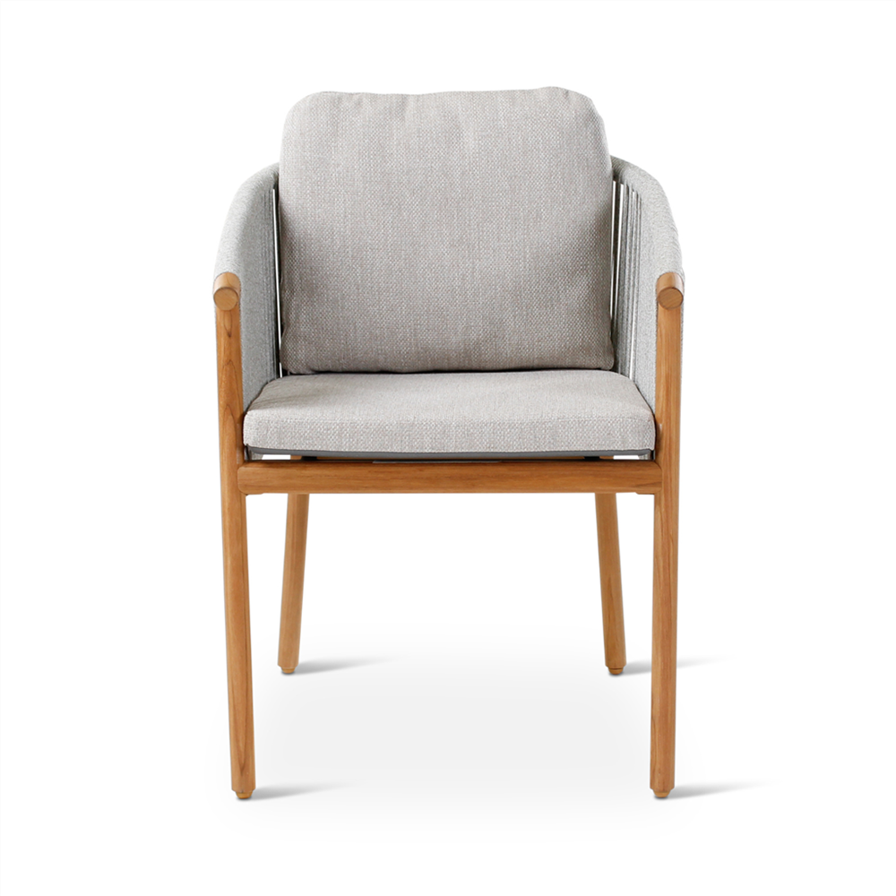 Armstoel outdoor ROMEO teak naturel incl kussens cloud - VDC