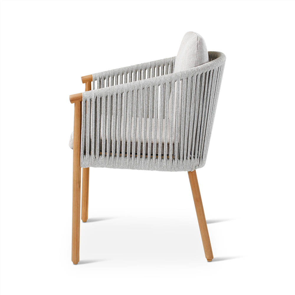 Armstoel outdoor ROMEO teak naturel incl kussens cloud - VDC