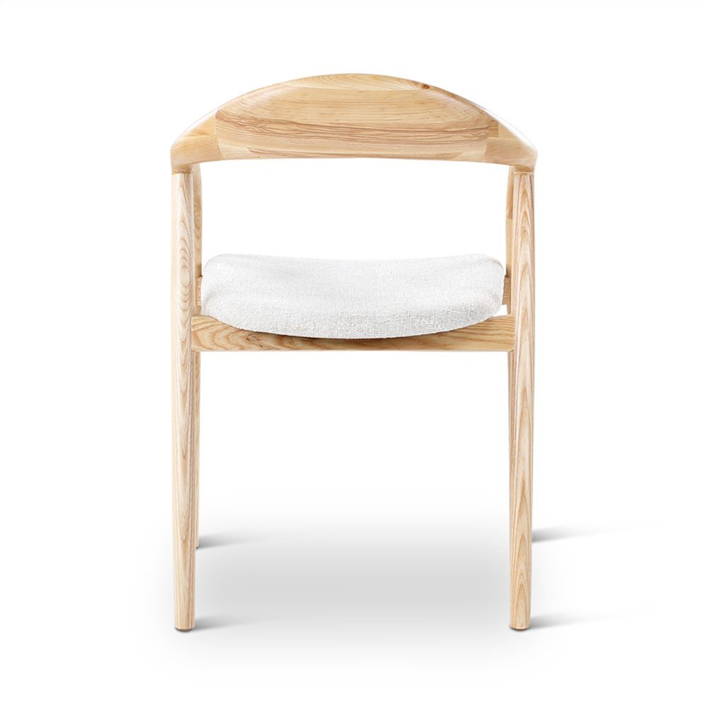 Armstoel Moris, houten poten es naturel - VDC